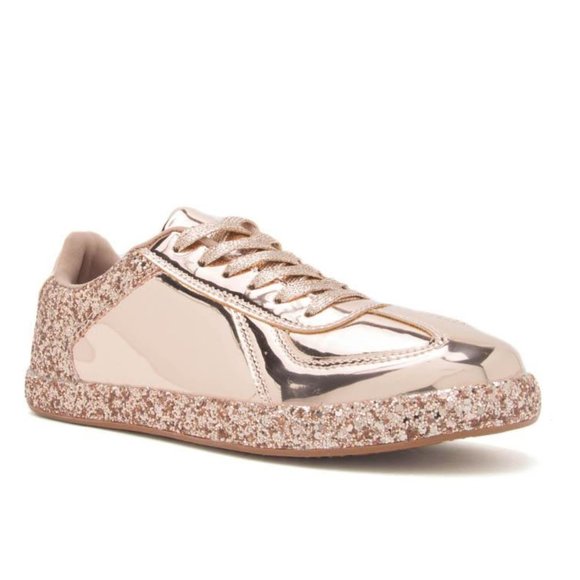 Shoes - Rose Gold Holographic Sneakers Size 7 (Last Pair Sale)